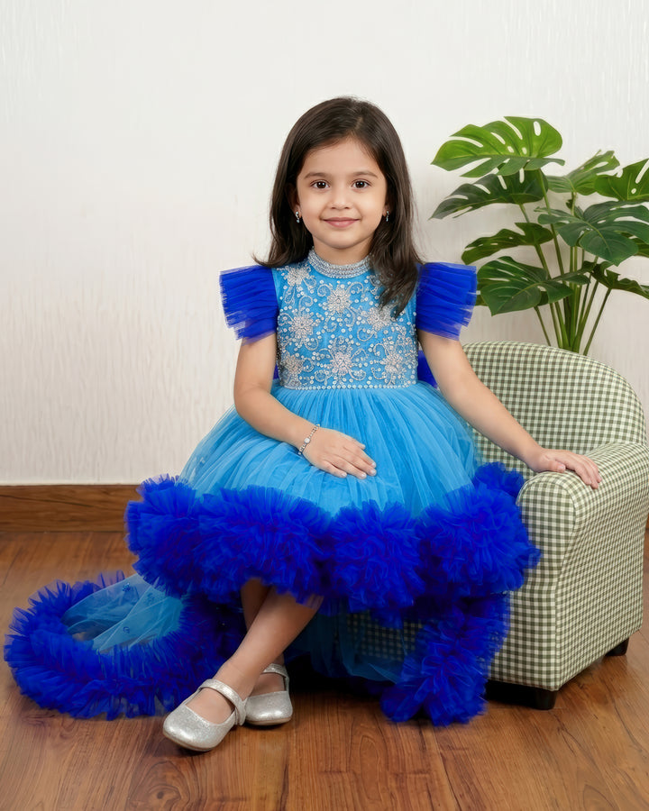 blue colour frock baby girls online shopping birthday dresses online stanwells kids handwork dresses for kids