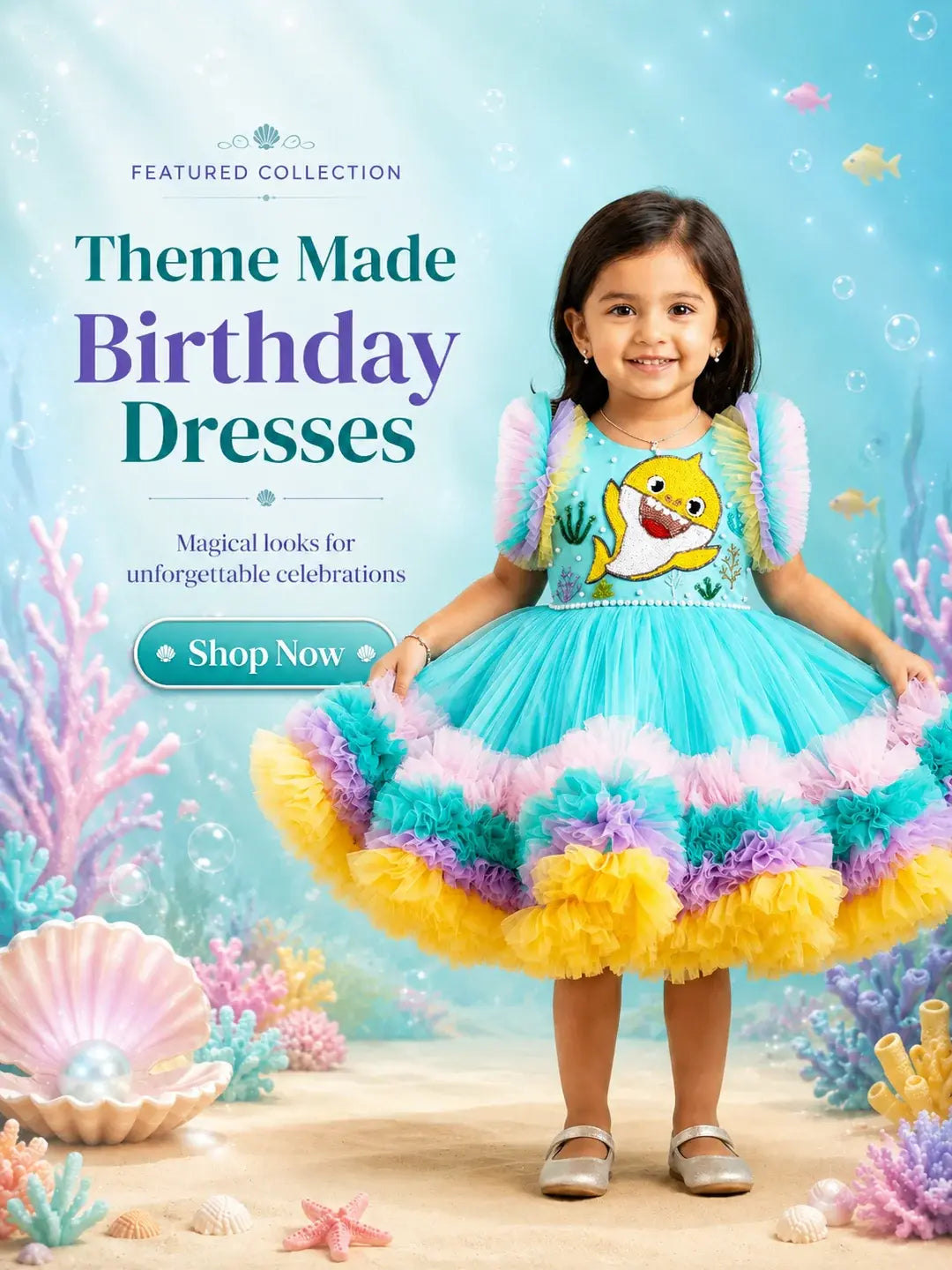 Stanwells Kids, baby girl dresses online India, kids party wear dresses, birthday frocks for girls, designer kids wear, ethnic wear for baby girls, girls gowns, lehenga choli for kids, premium kids fashion