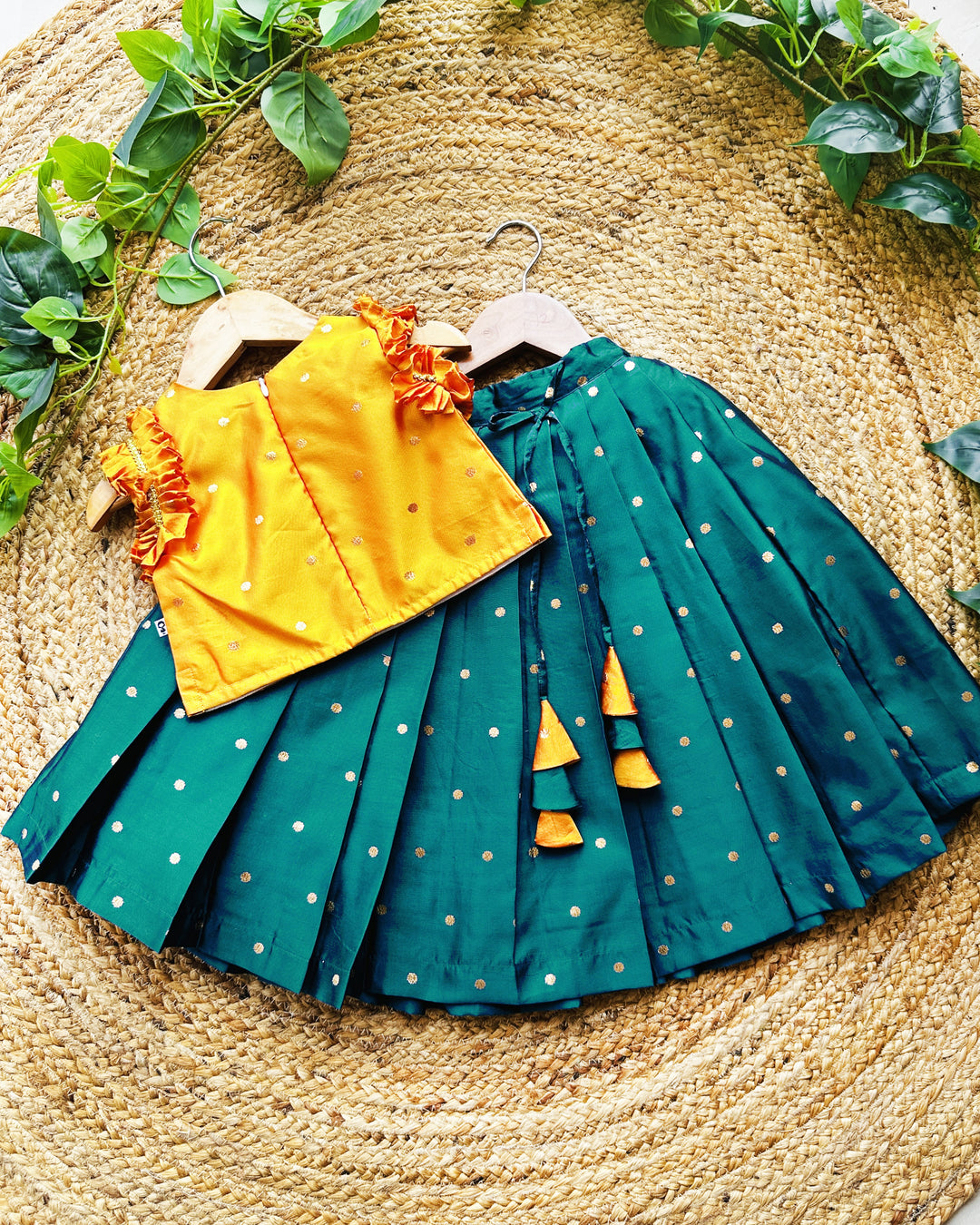 Turquoise Green Mango Yellow Silk Baby Girls Birthday Dress Lehenga Choli Stanwells Kids Turquoise Green Mango Yellow Silk Baby Girls Birthday Dress Lehenga Choli Stanwells Kids