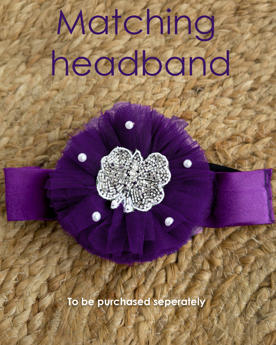 Violet Baby Girls Birthday Dress - Butterfly Theme Handwork Party Frock by Stanwells Kids