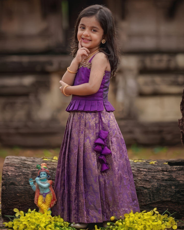Baby girl purple silk lehenga birthday dress
Purple pattu dress for baby girl birthday outfit
Kids silk lehenga purple ethnic birthday wear
Baby girl festive purple lehenga pattu dress
Traditional silk lehenga for baby girl birthday