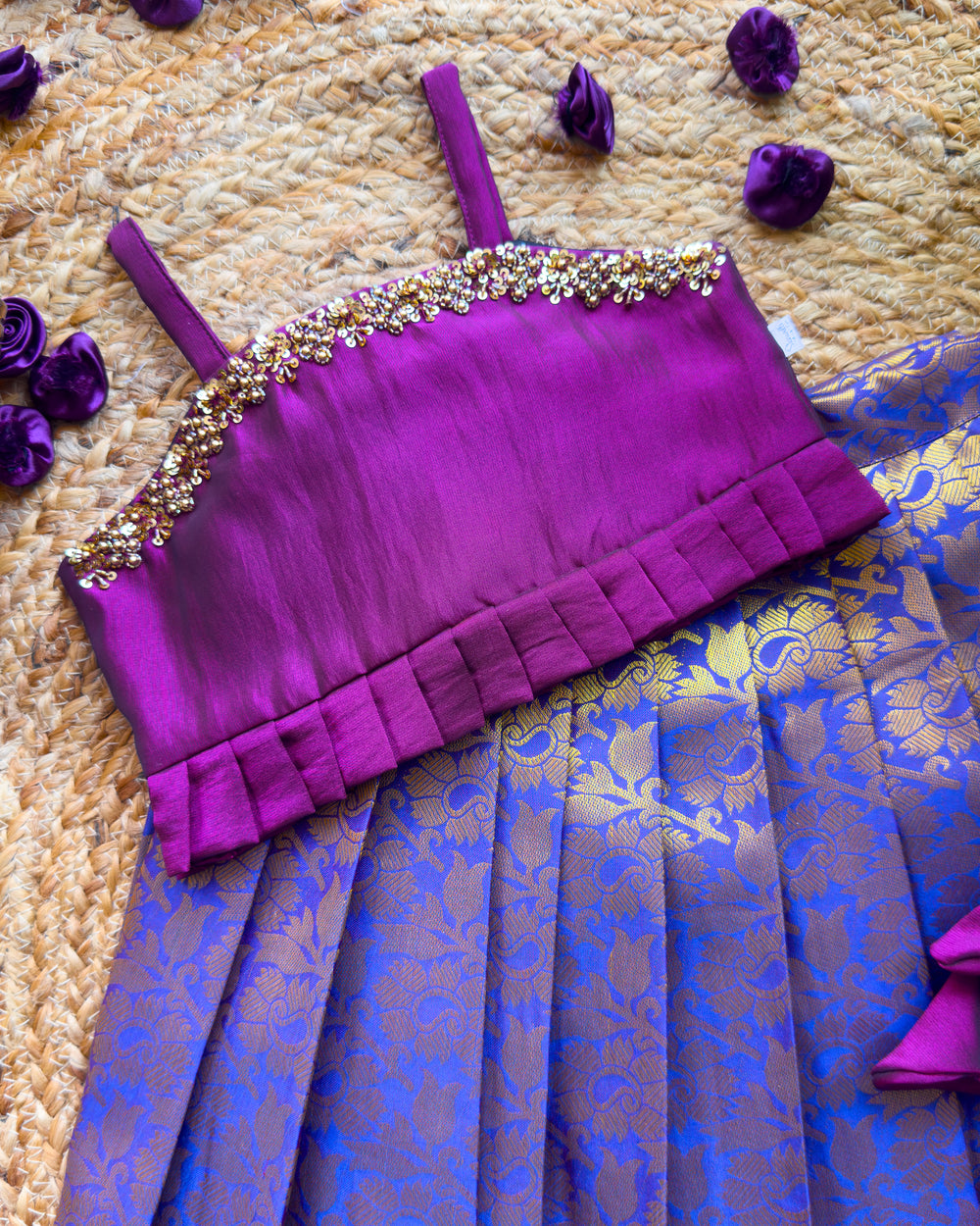 Baby girl purple silk lehenga birthday dress
Purple pattu dress for baby girl birthday outfit
Kids silk lehenga purple ethnic birthday wear
Baby girl festive purple lehenga pattu dress
Traditional silk lehenga for baby girl birthday