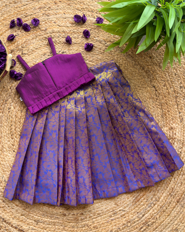 Baby girl purple silk lehenga birthday dress
Purple pattu dress for baby girl birthday outfit
Kids silk lehenga purple ethnic birthday wear
Baby girl festive purple lehenga pattu dress
Traditional silk lehenga for baby girl birthday