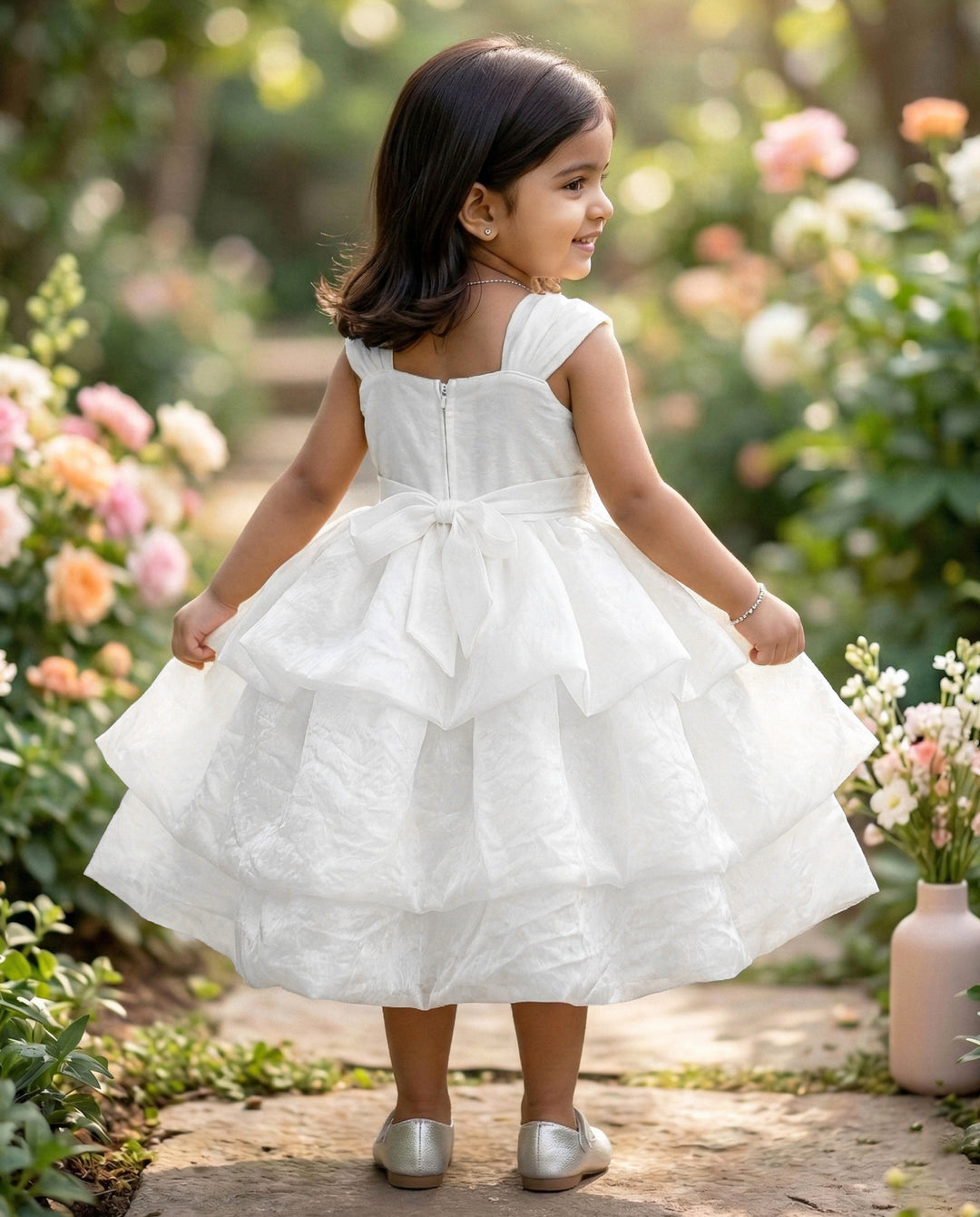 baby girl birthday dress white silk frock
white party wear dress for baby girl
premium silk layered kids frock
toddler birthday dress white elegant outfit