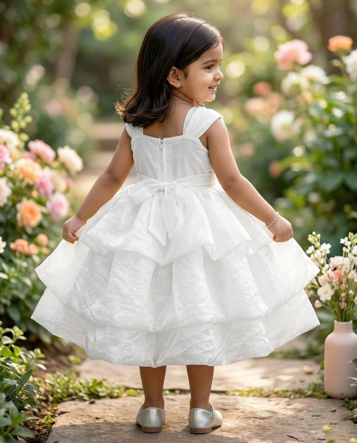 baby girl birthday dress white silk frock
white party wear dress for baby girl
premium silk layered kids frock
toddler birthday dress white elegant outfit