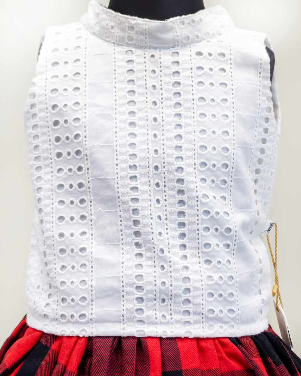 white and red christmas outfit for girls, cotton check skirt and top, baby girls birthday dress, christmas party wear dress for baby girl, toddler christmas outfit india, stanwells kids christmas dress