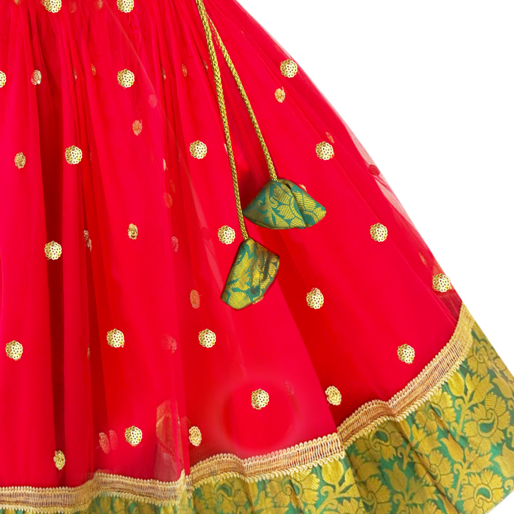 south indian kids lehenga choli set stanwells kids sequins green lehenga online for kids