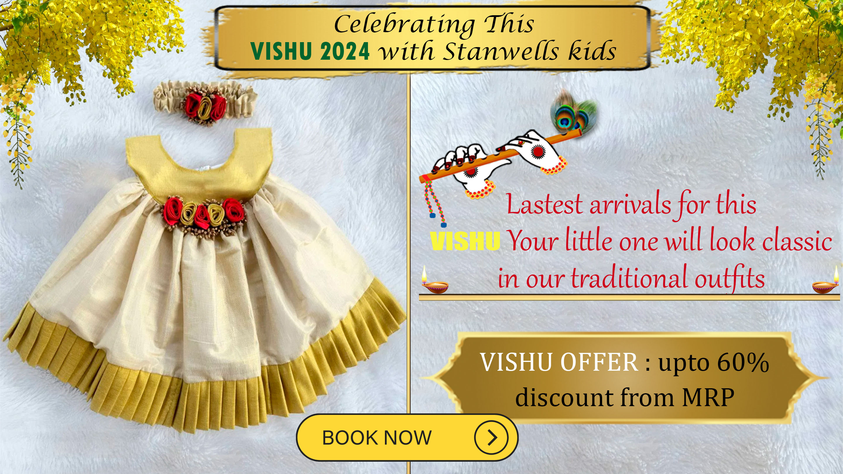 traditional baby girls frock stanwells kids vishu onam special posters and banners