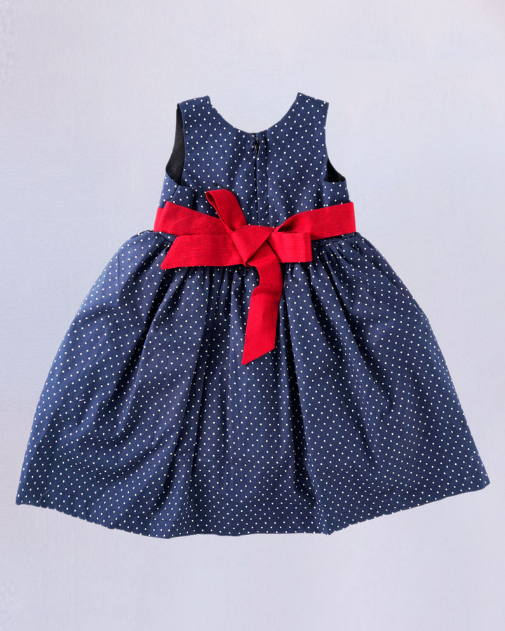 baby girls infants polka cotton blue casual low cost frock dresses for baby 1-2 years stanwells kids