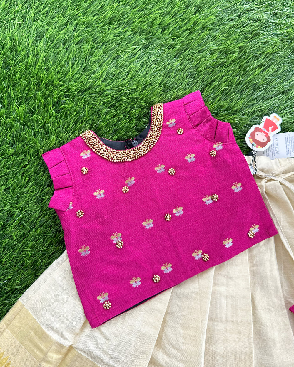 stanwells kids, pink dresses or kids, lehenga choli for kids, onam collections for baby girls, ethnic dressesf for kids, nakshatra kids