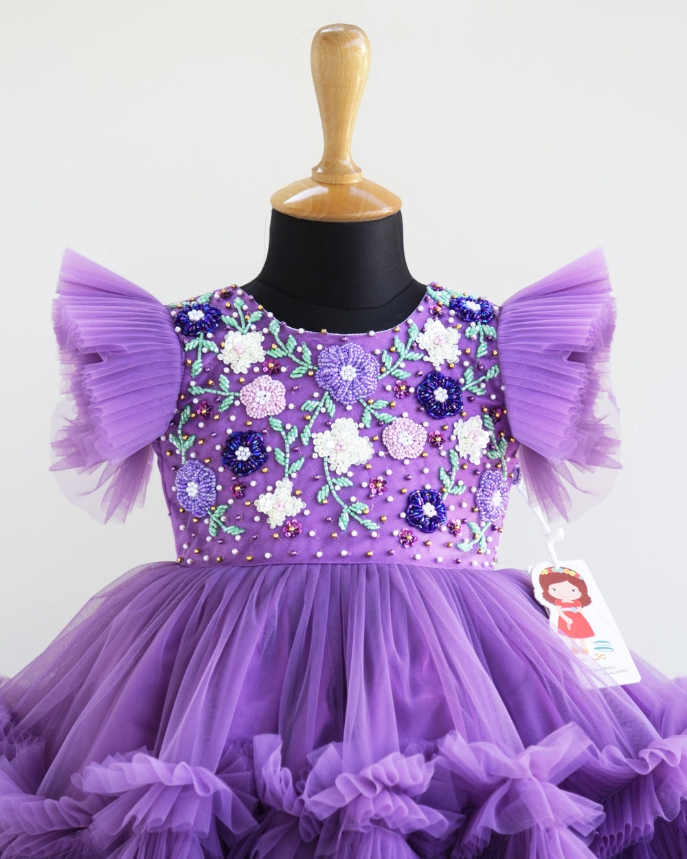 pastel lavender frock | girls dresses | handwork frocks | birthday dresses | 1st birthday frocks | online buy | nakshatra kids | liandli | janyas closet |