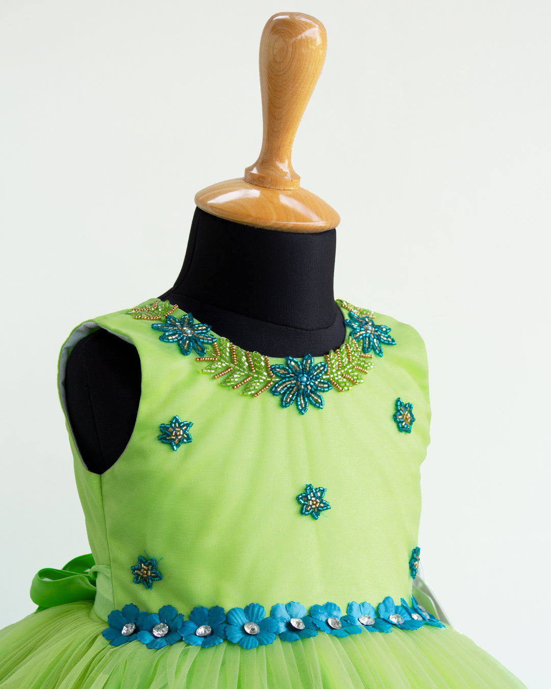 Lime Green & Sky Blue Combo Handwork Party Perfect Ruffles Birthday Fr Stanwells Kids Lime Green & Sky Blue Combo Handwork Party Perfect Ruffles Birthday Fr Stanwells Kids