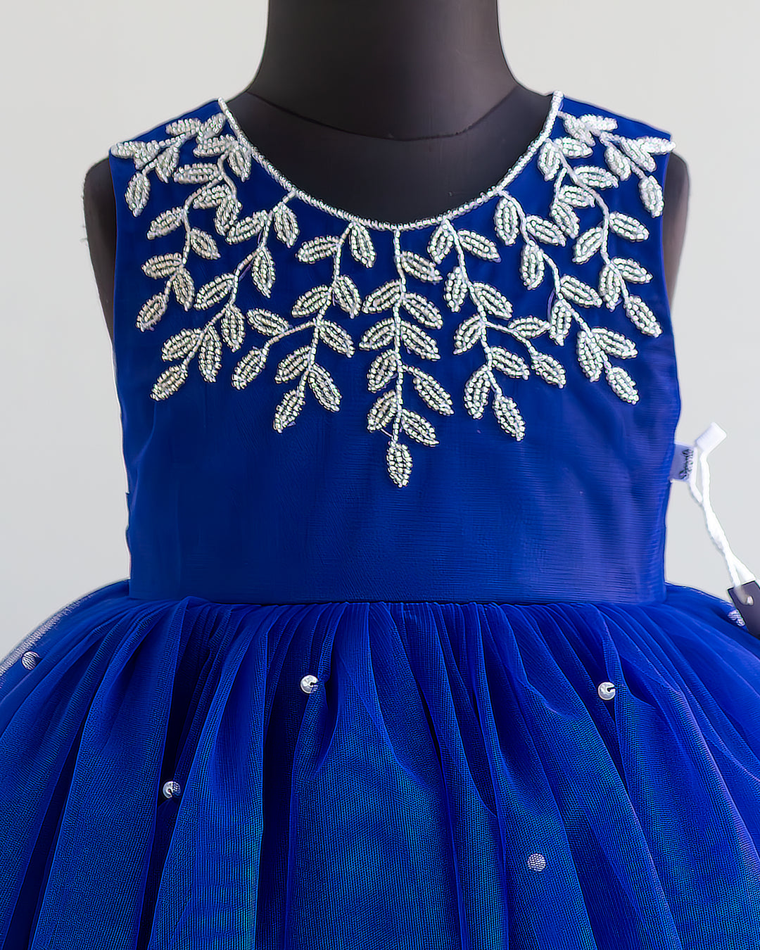 Stanwells Kids navy blue party wear tail frock for baby girl fancy dress