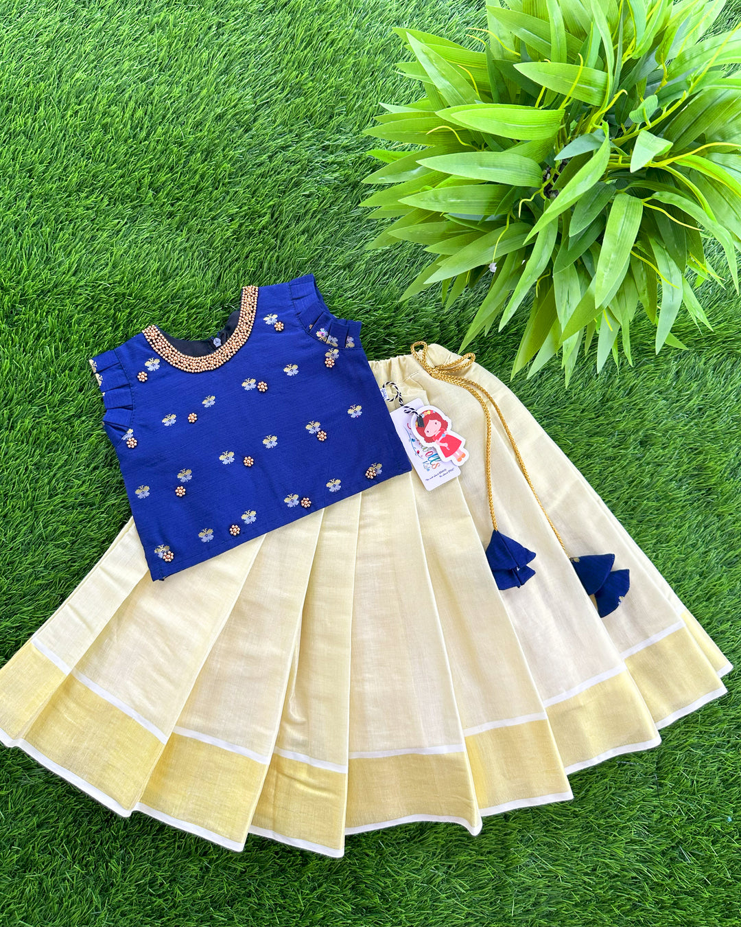 stanwells kids, blue dresses or kids, lehenga choli for kids, onam collections for baby girls, ethnic dressesf for kids, nakshatra kids