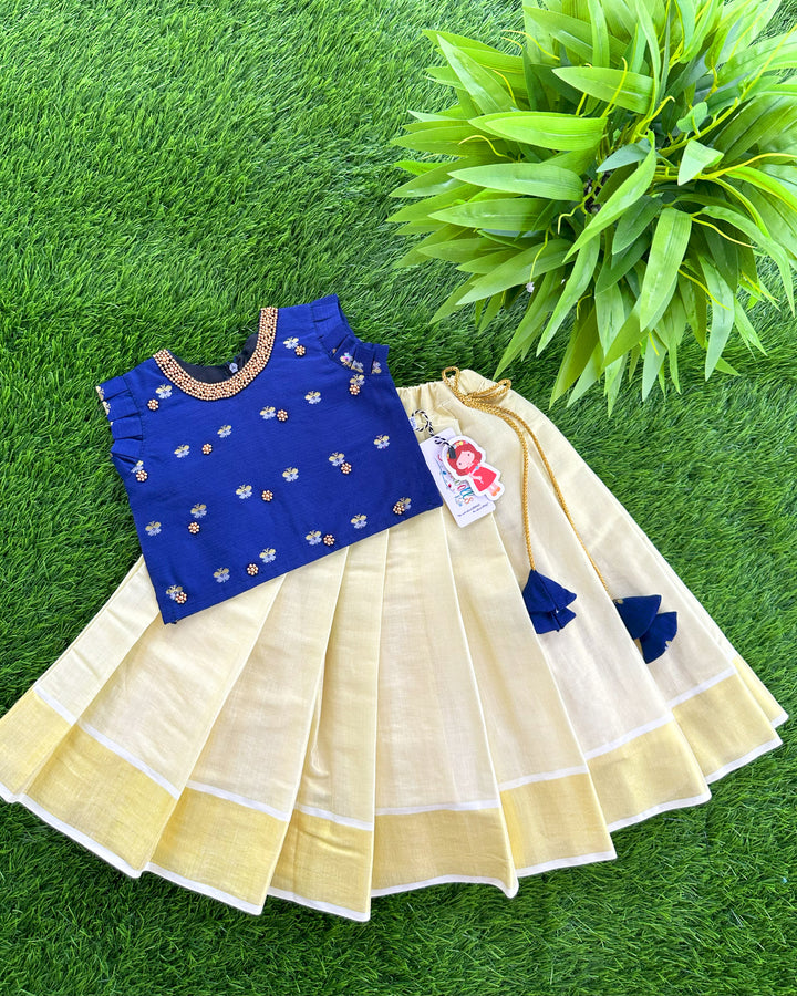 stanwells kids, blue dresses or kids, lehenga choli for kids, onam collections for baby girls, ethnic dressesf for kids, nakshatra kids