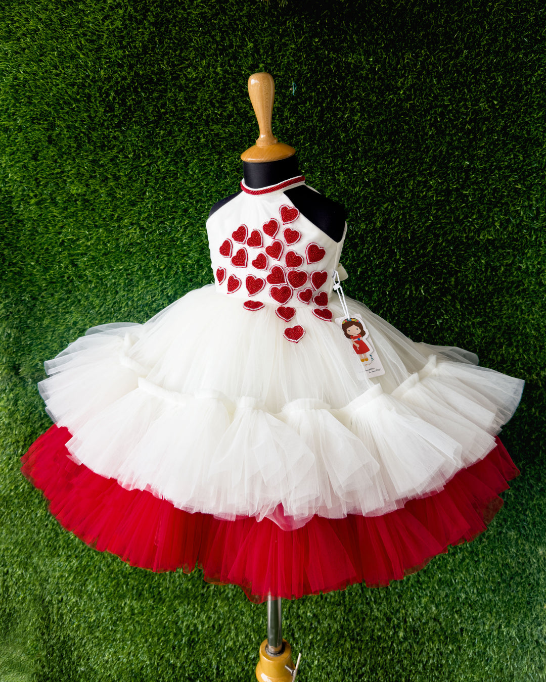 valentine dresses for kids offwhite red combo for baby girls love design dresses kids heart frocks handwork stanwells kids