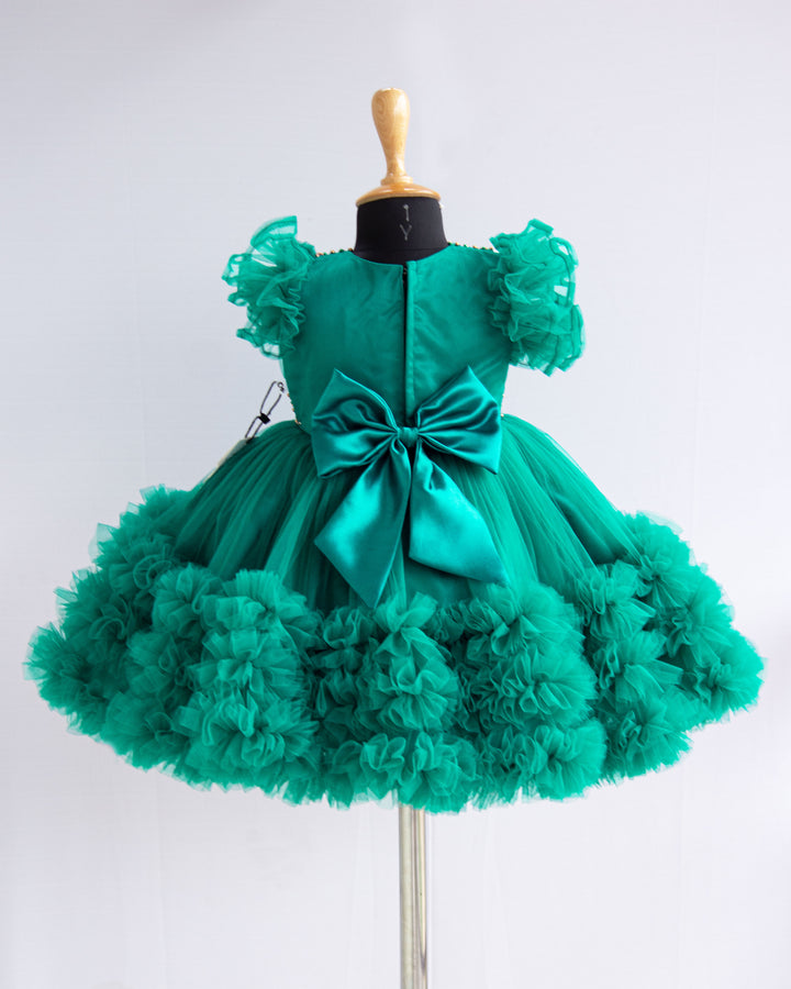 peacock frock for baby girls stanwells kids handwork birthday partywear frock for baby girls