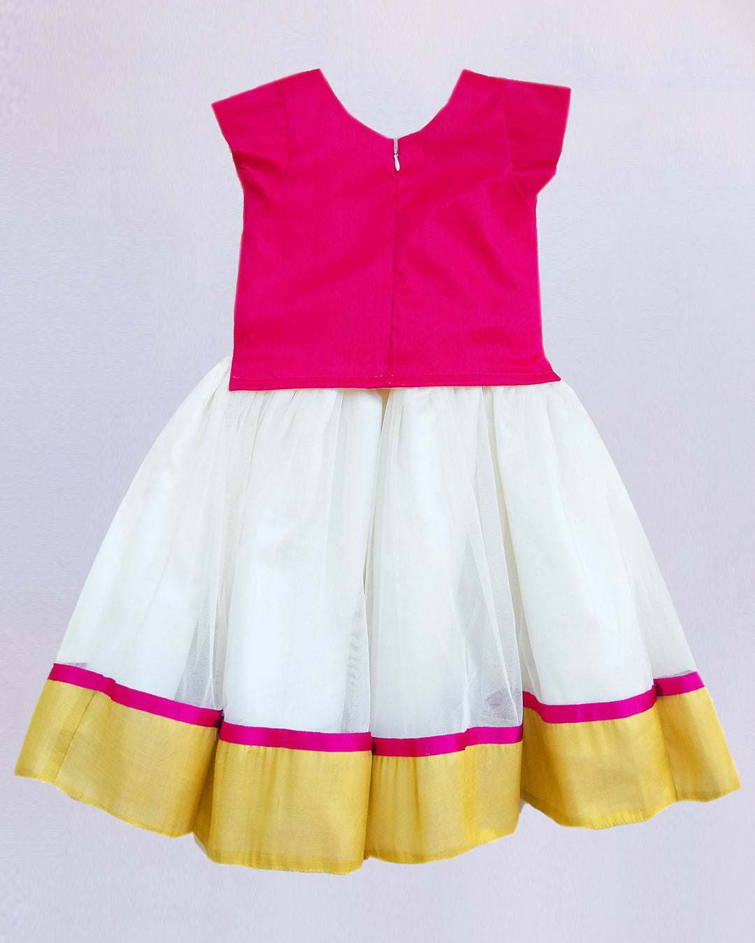 pink applique traditional lehenga choli for baby girls kids clothing stanwells kids premium pattu pavadai