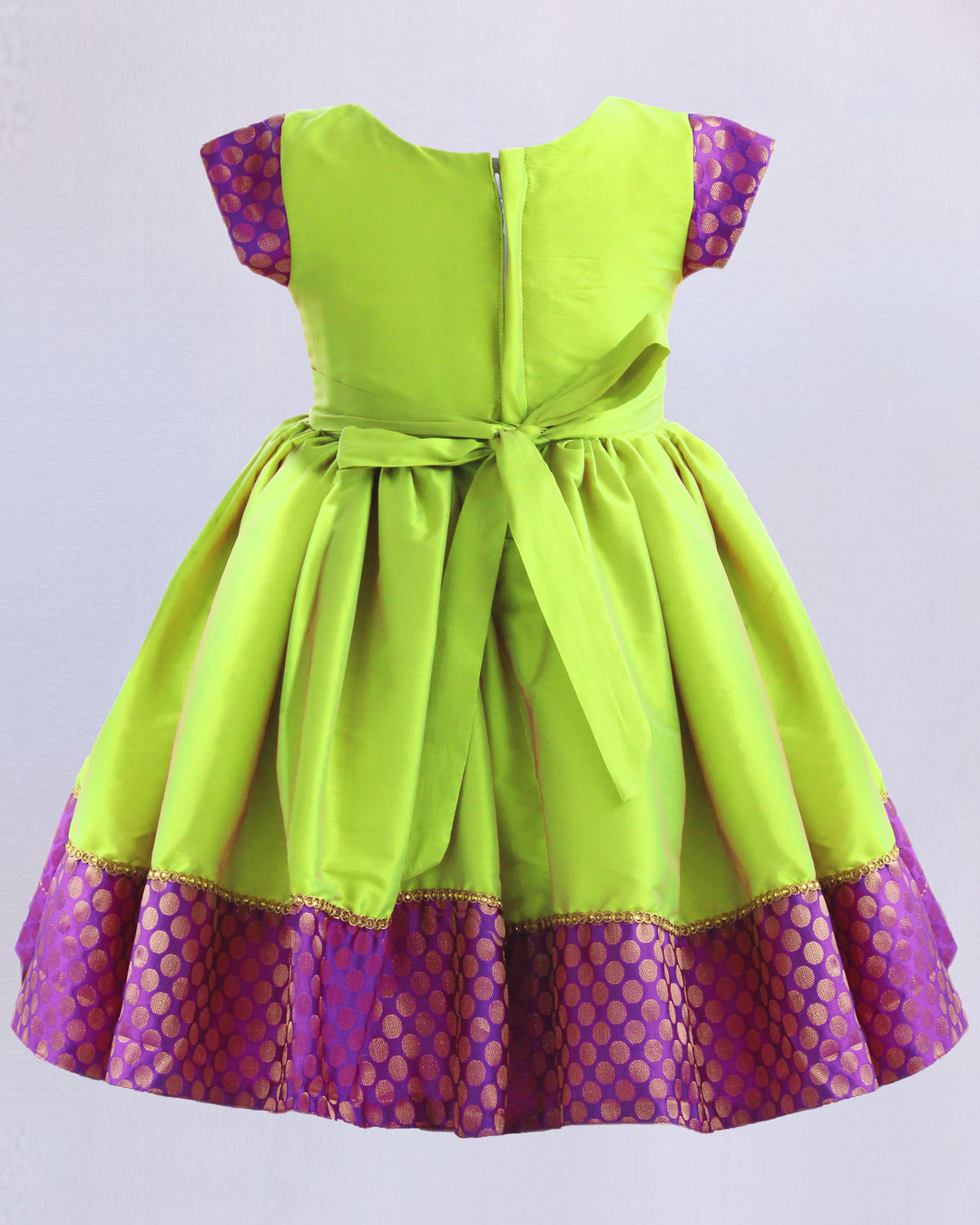 pista green violet silk frock girls stanwells  kids baby dresses silk frocks partywear