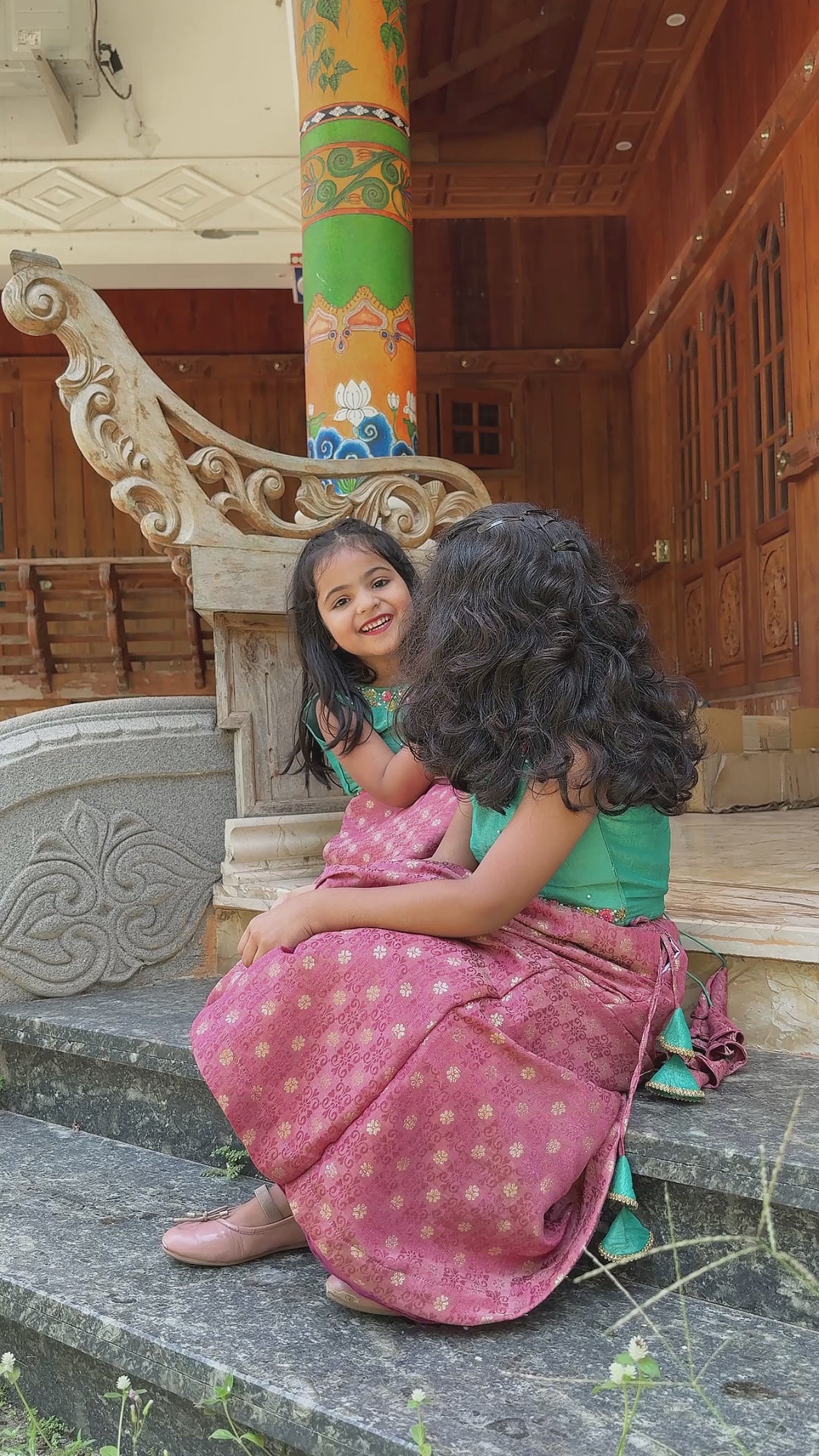 Sea Green Blush Pink Baby Girls Birthday Dress, Silk Handwork Premium Lehenga Choli, Party Wear Dress for Baby Girl