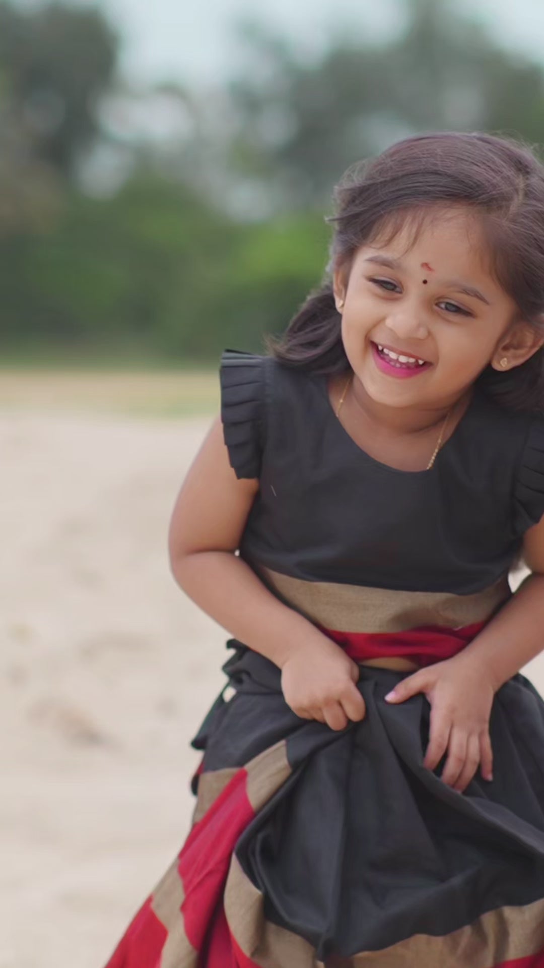 black banarasi cotton lehenga for baby girls, traditional border kids dress, baby girl birthday lehenga, festive outfit for toddlers, premium designer kids wear