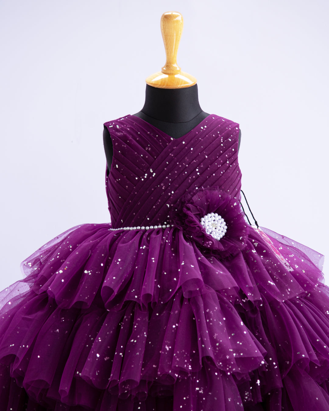 glitter partywear girls frock online