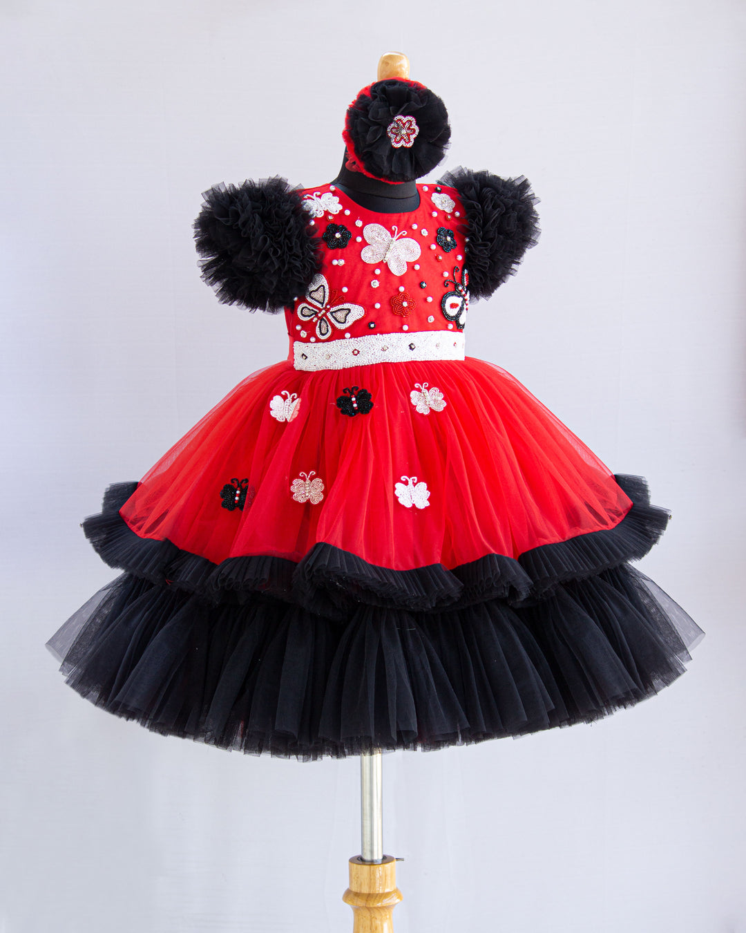 red and black frock kids online stanwells kids low cost affordable birthday dresses