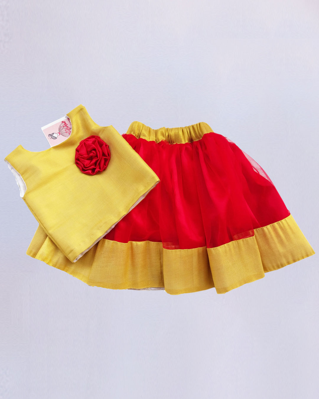 red gold kerala tissue baby girls traditional onam dresses stanwells kids