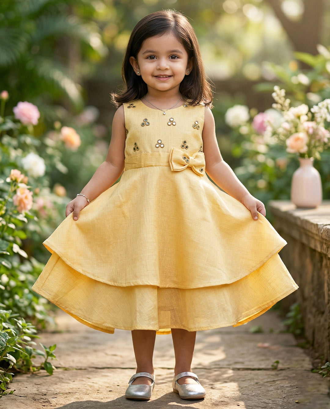 baby girl sandal mirror frock birthday dress
traditional A-line frock baby girl festive wear
mirror work baby girl party dress sandal color
ethnic baby girl birthday dress mirror design
kids traditional frock A-line sandal outfit