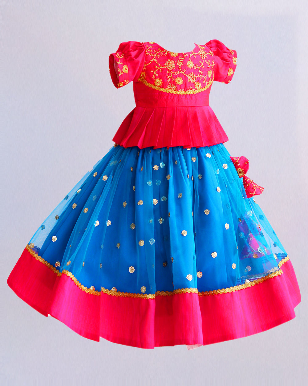 skyblue pink baby girls gagra choli lehenga choli kids fashion stanwells kids ethnic lehenga low cost kids dresses