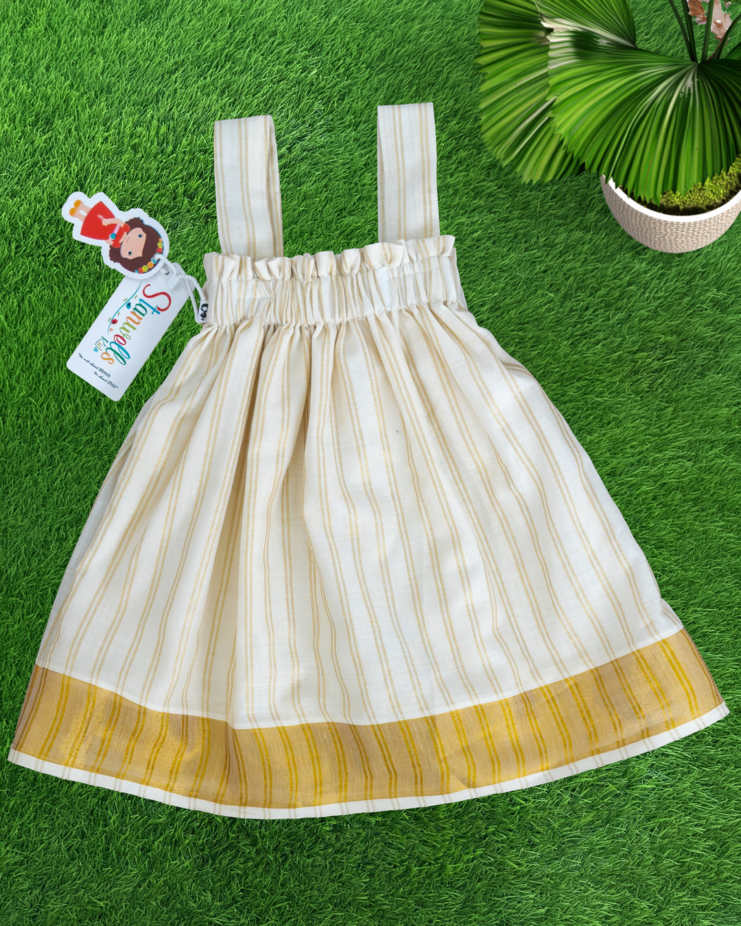 Stanwells Kids newborn frock for baby girl cream maroon matching headband dress