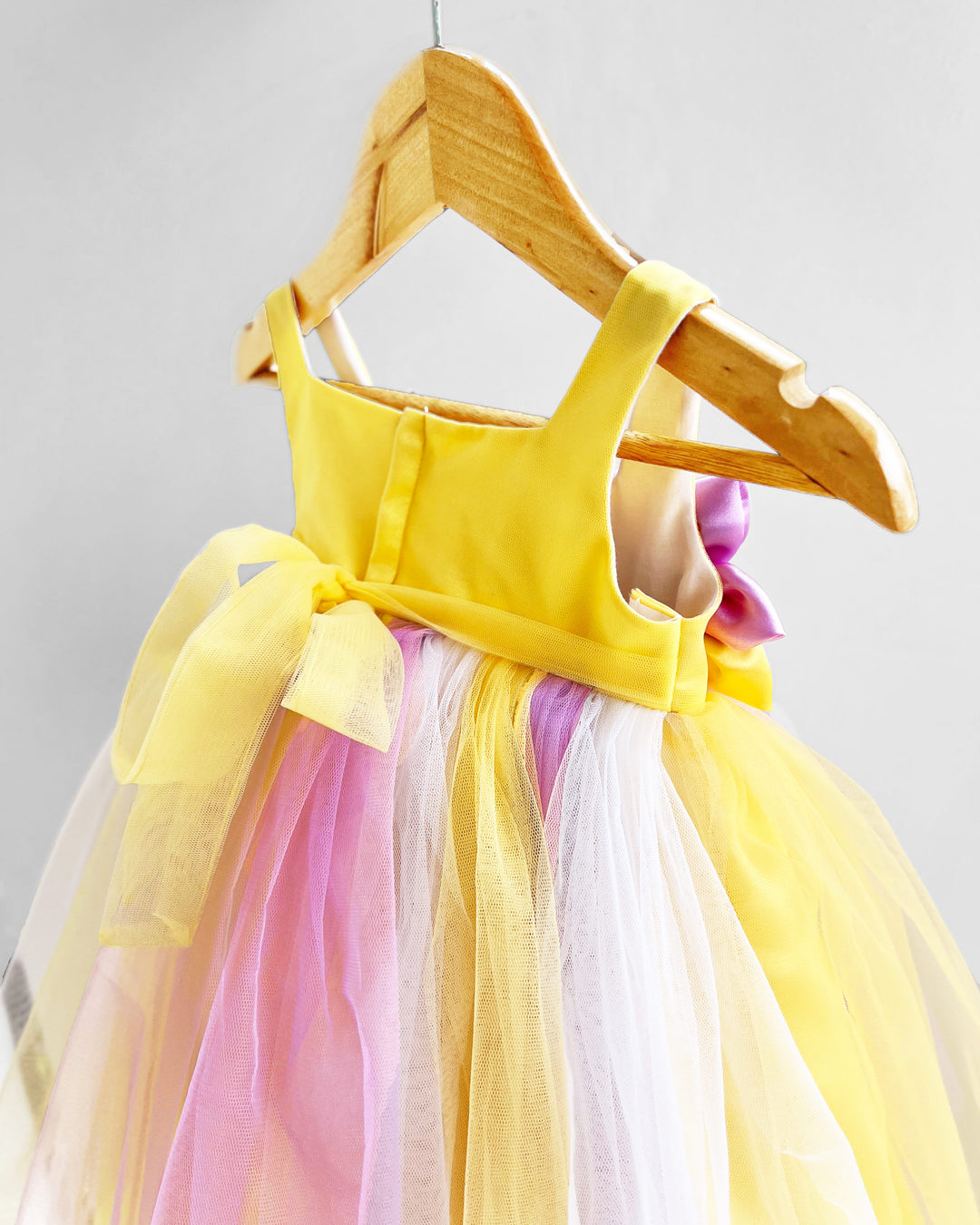Sunflower Theme Shoulder Strap Partywear Frock for Girls – Birthday Special by Stanwells Kids