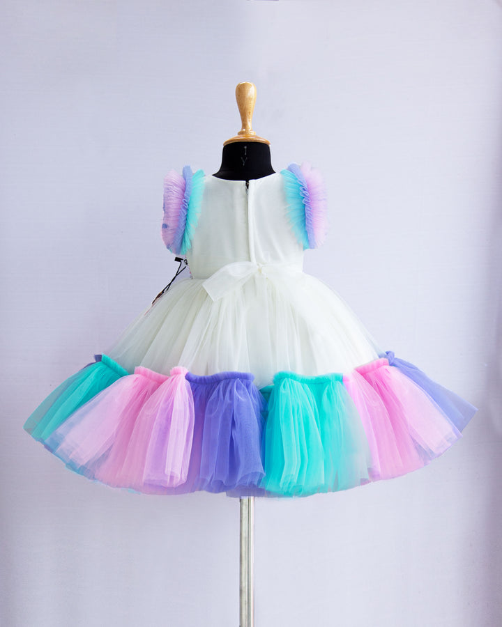 unicorn dress for birthday girl, rainbow dress for baby, stanwells kids, baby girls trending dresses