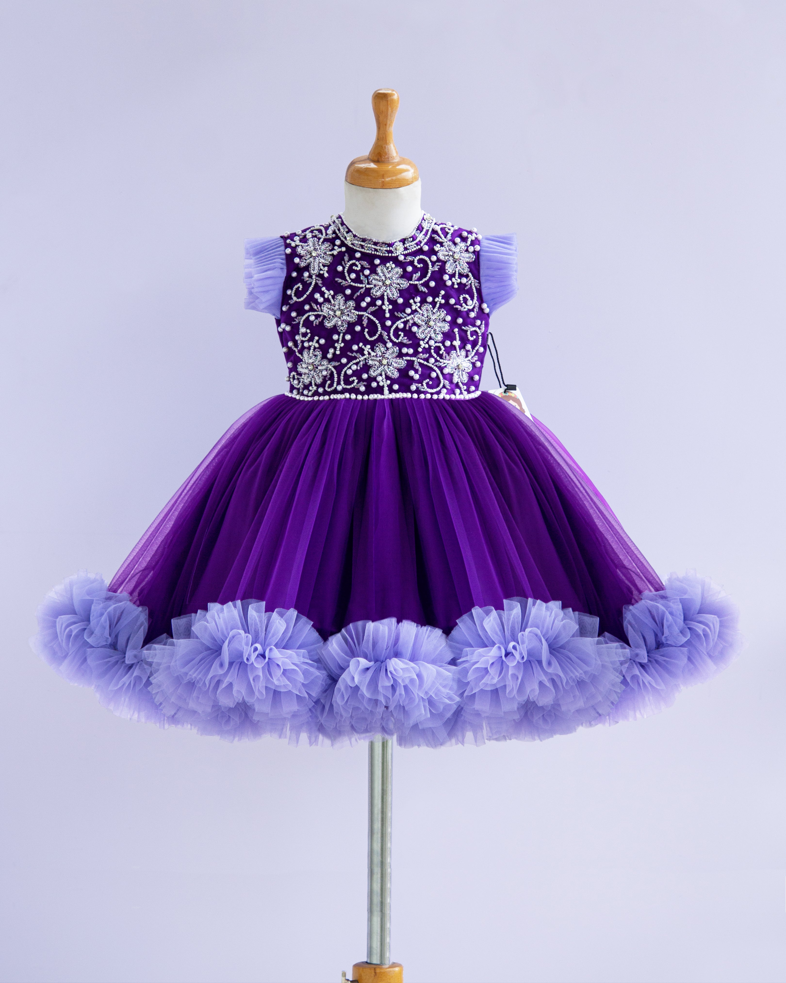 birthday dresses, violet frocks, handowork dreses for baby girls, stanwelsl kids, birthday party frocks, princess dress, violet dresses 