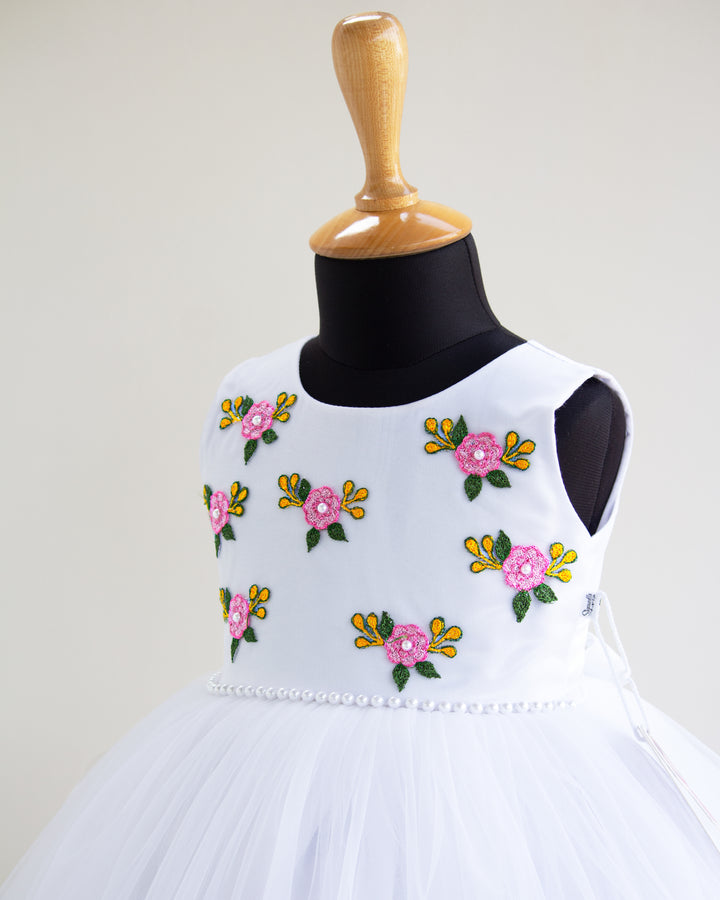 pure white girls frocks | stanwells kids | girls frock online | infant dresses online