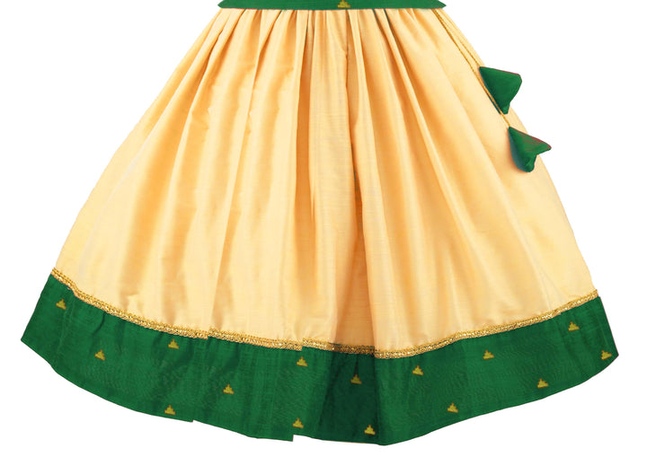 Gold & Green Combo Traditional Sleeveless Cotton silk Lehenga Choli Se