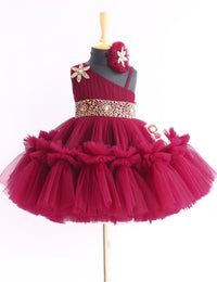 Grapevine Pleated Ruffled Birthday Frock for Baby Girl – Stanwells Kids